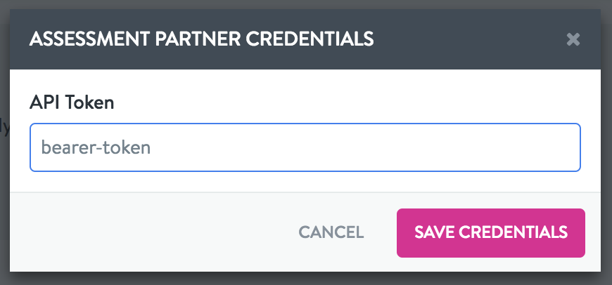Partner Credentials Modal